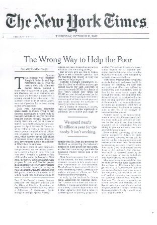 Thumbnail of the article as printed in The New York Times